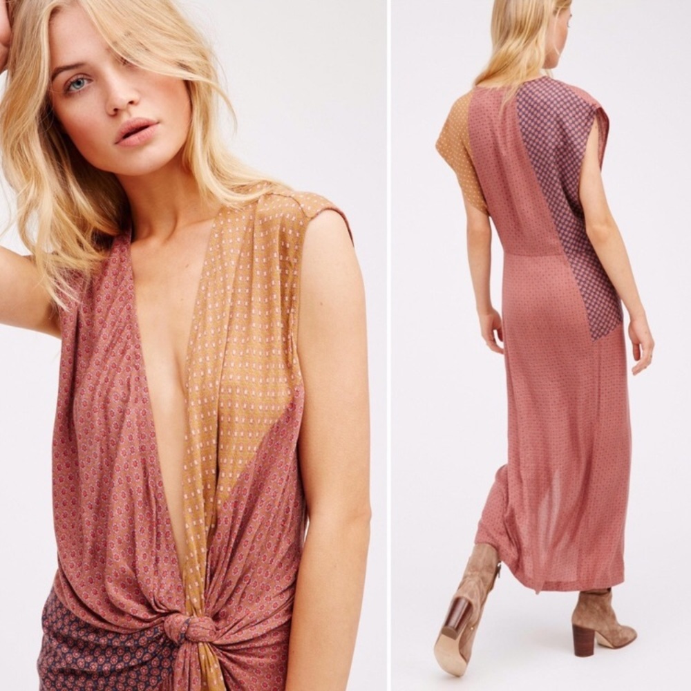 Free People New Romantics BOHO Saville Row Cottagecore Midi Dress Size 2 - Picture 10 of 16